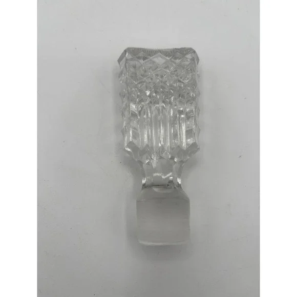 Vintage Cut Lead Crystal Decanter Stopper Clear - Picture 3 of 5